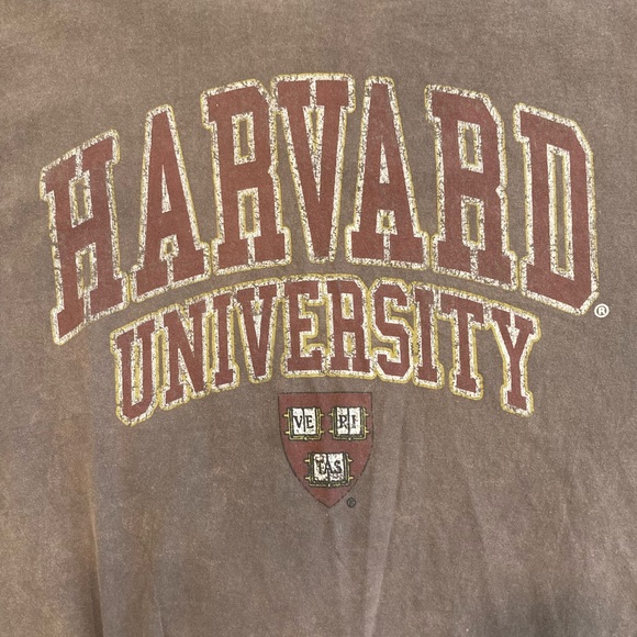 harvard university oversized brown tee - Picture 1 of 3